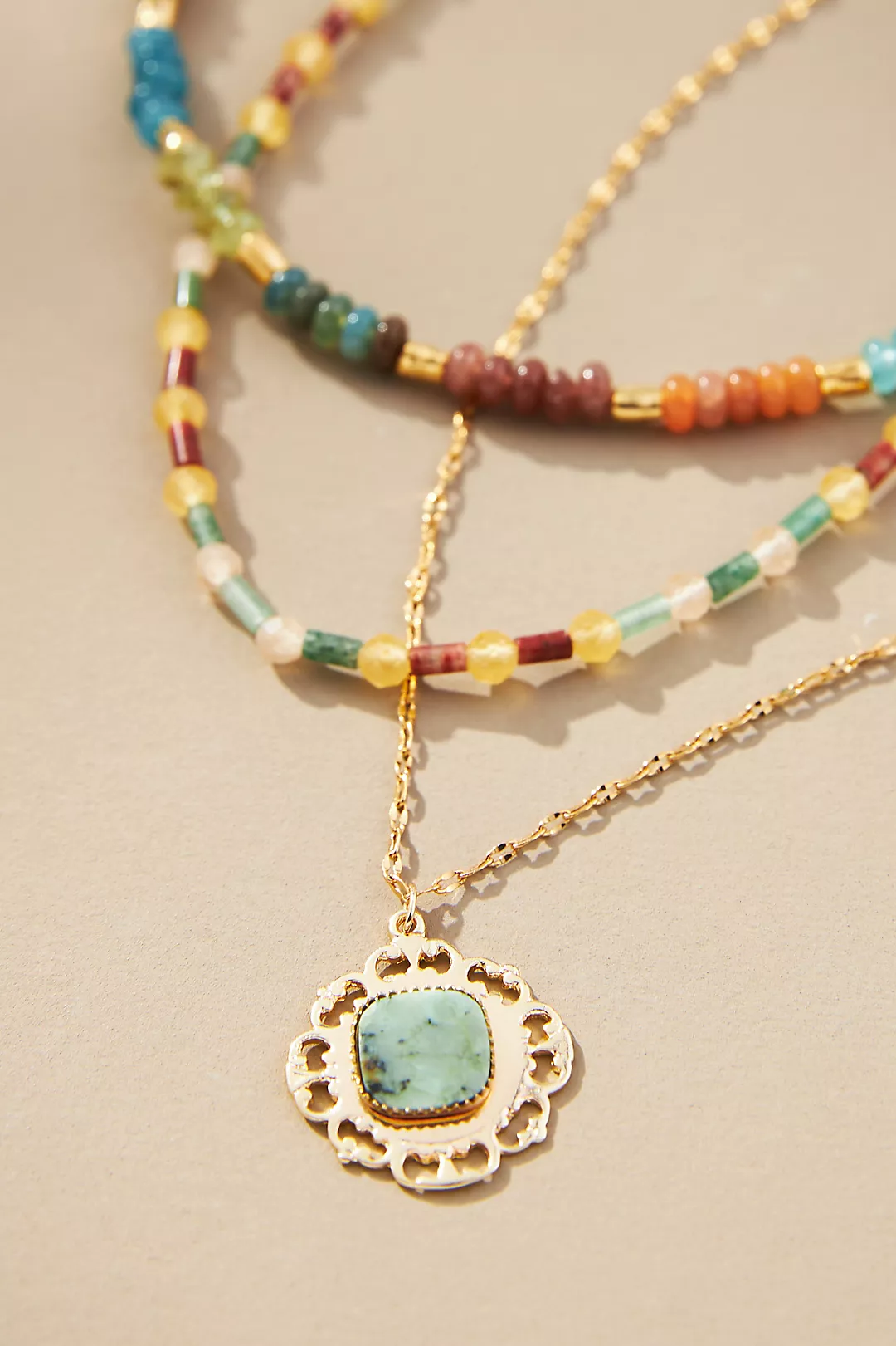 Shades of Sea Triple-Layer Necklace