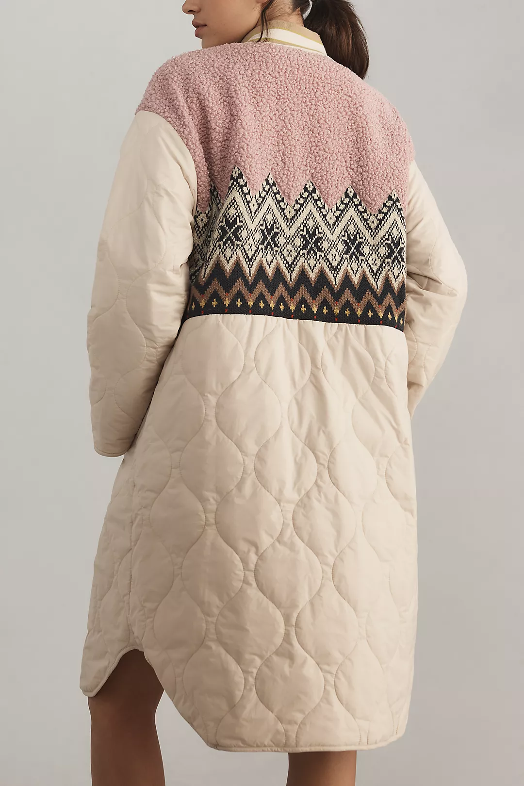 The Tierney Fairisle Mixed Coat