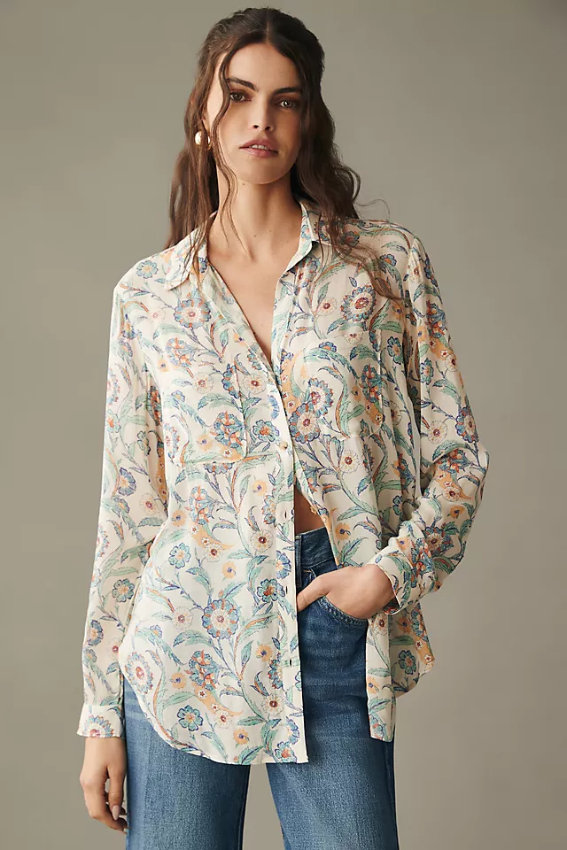Pilcro The Romy Relaxed Buttondown OYSTER