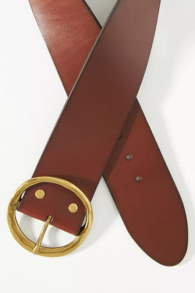 By Anthropologie Wide Waist Belt COGNAC