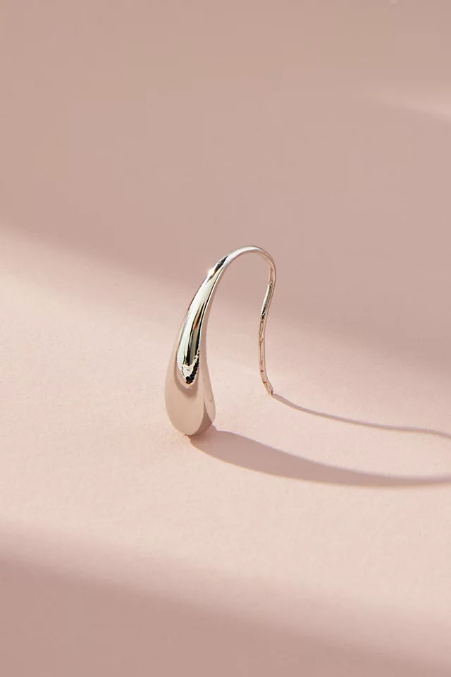 Teardrop Hoop Earrings SILVER