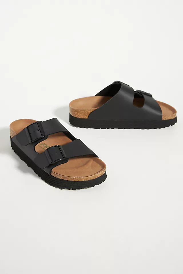 Papillio by Birkenstock Arizona Platform Vegan Sandals BLACK