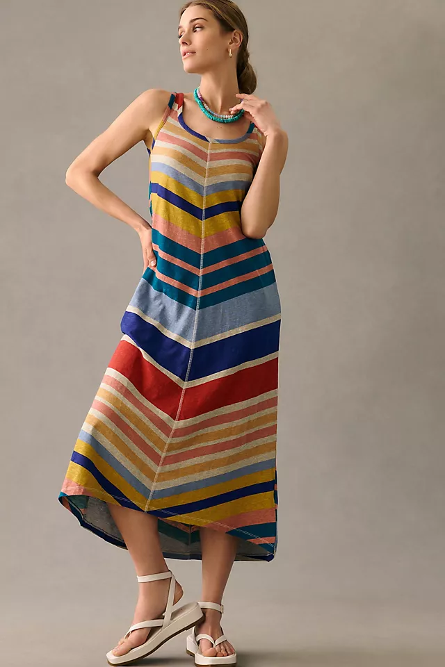 By Anthropologie Chevron Lounge Dress GREY MOTIF