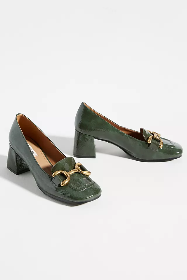 Bibi Lou Valencia Patent Leather Heels DARK GREEN