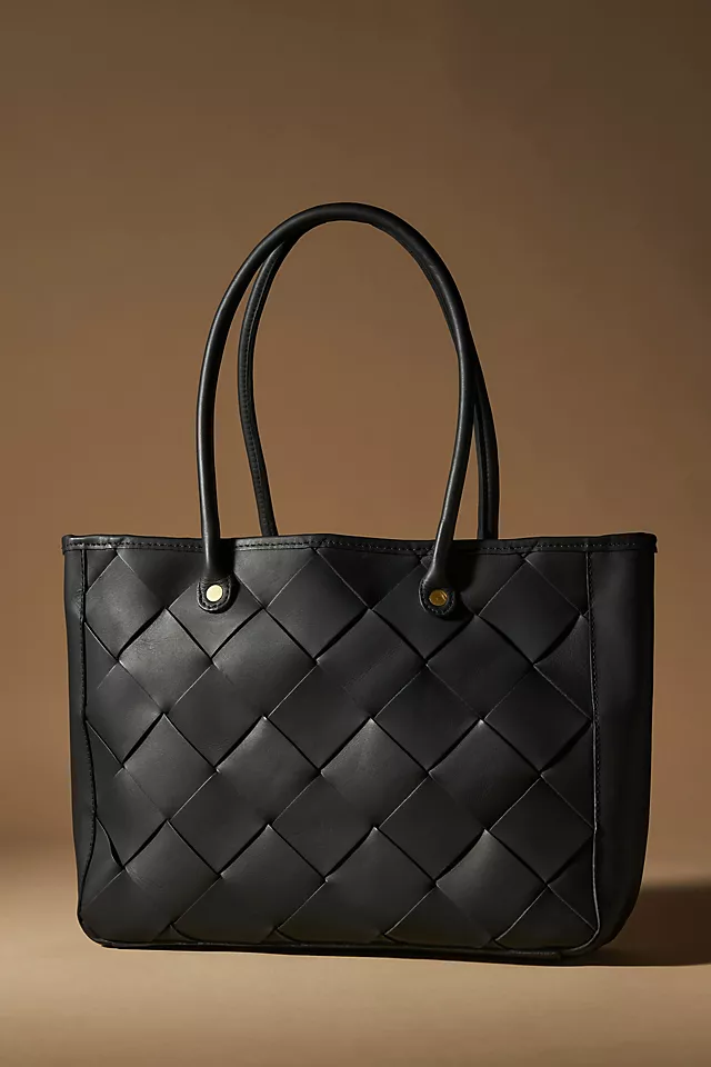 Nisolo Carry-All Handwoven Tote BLACK