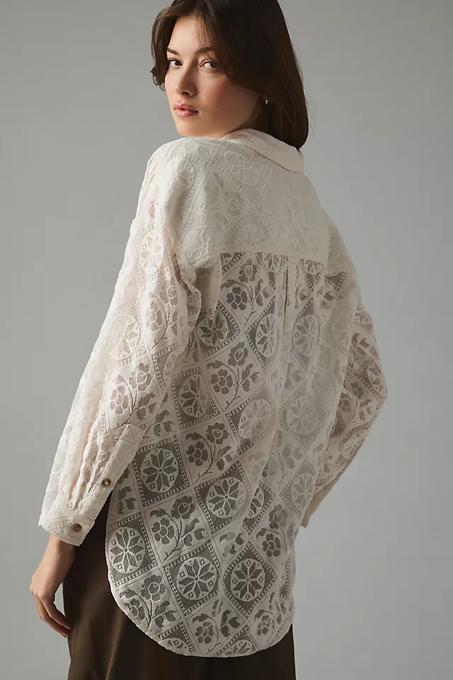 Pilcro Lace Blouse WHITE