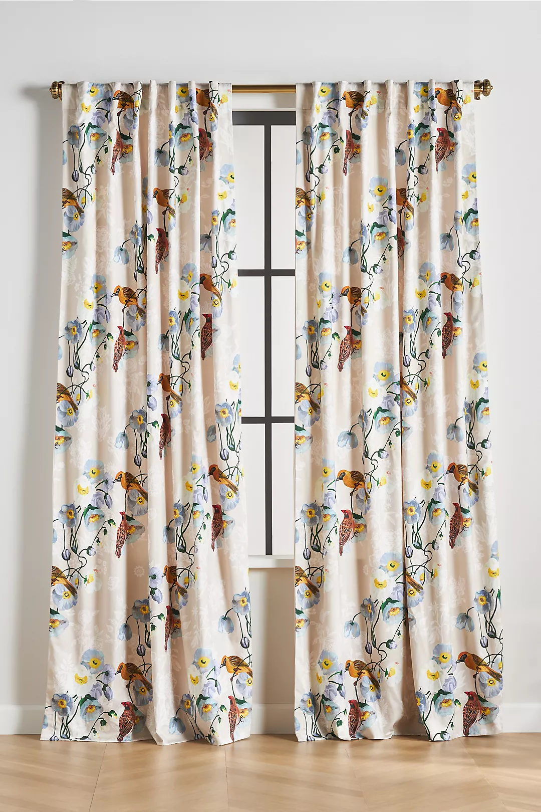 Nathalie Lete Marais Bird Printed Cotton Curtain