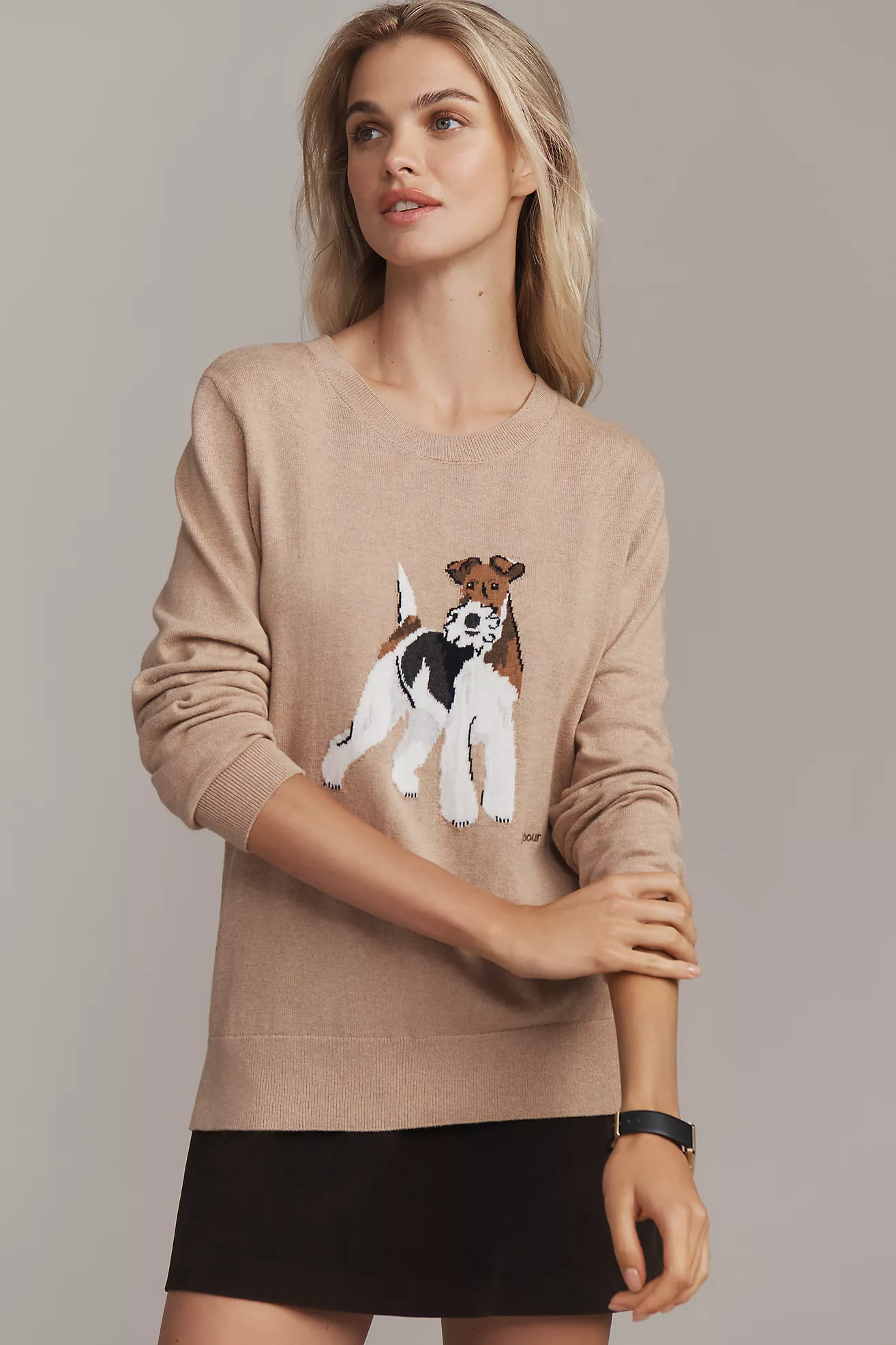 Barbour Fareham Crew-Neck Dog Icon Sweater