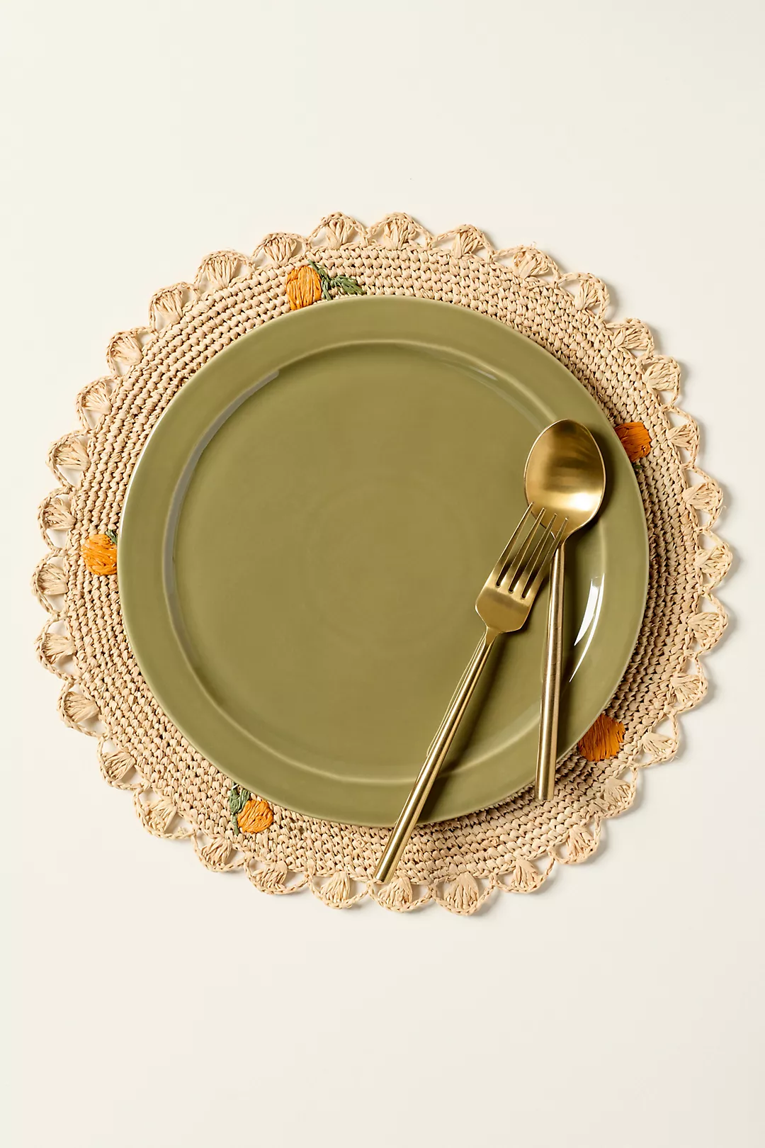 Oranges Raffia Placemat