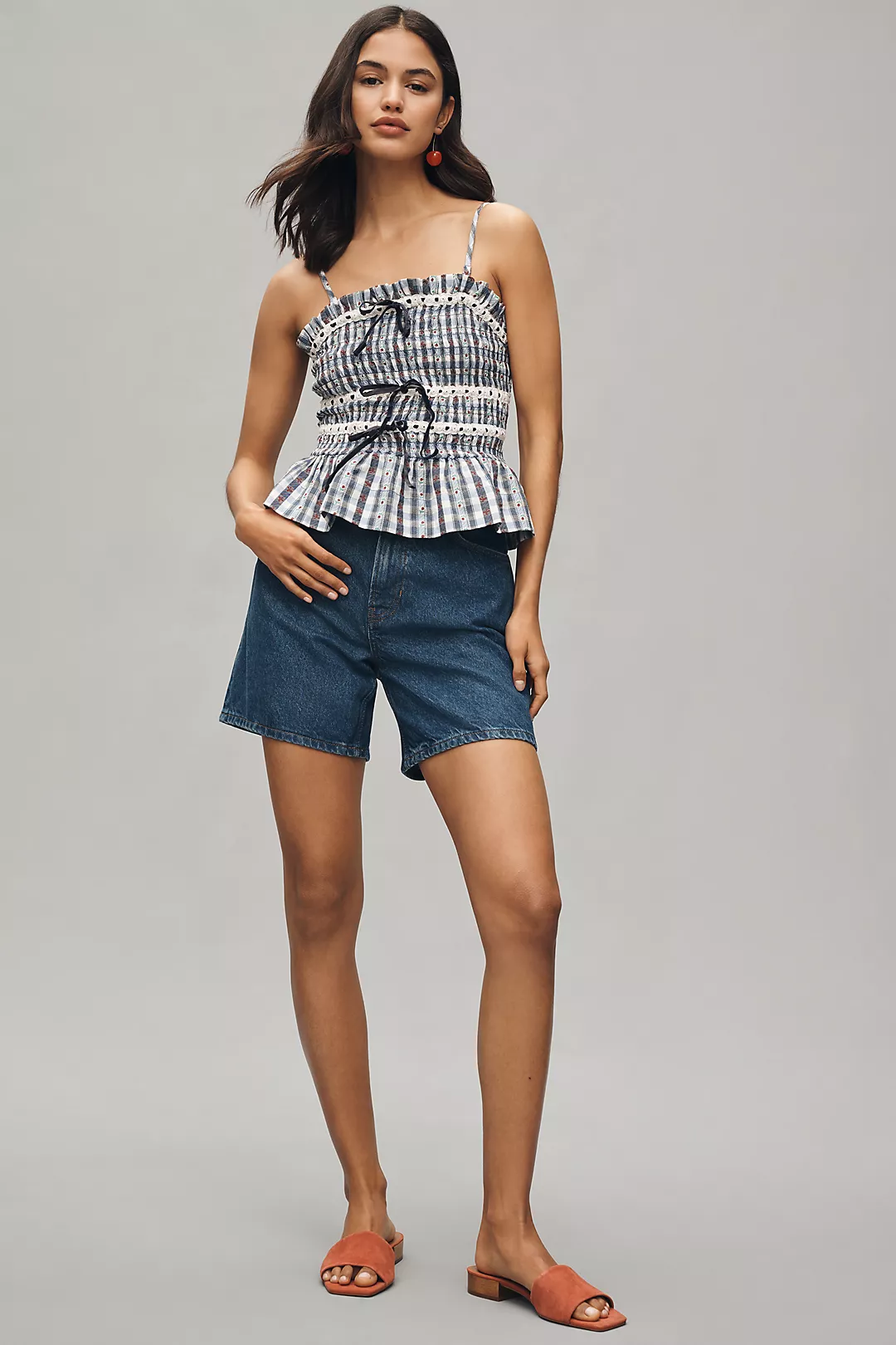 Reformation Raye Mid-Rise Relaxed Jean Shorts
