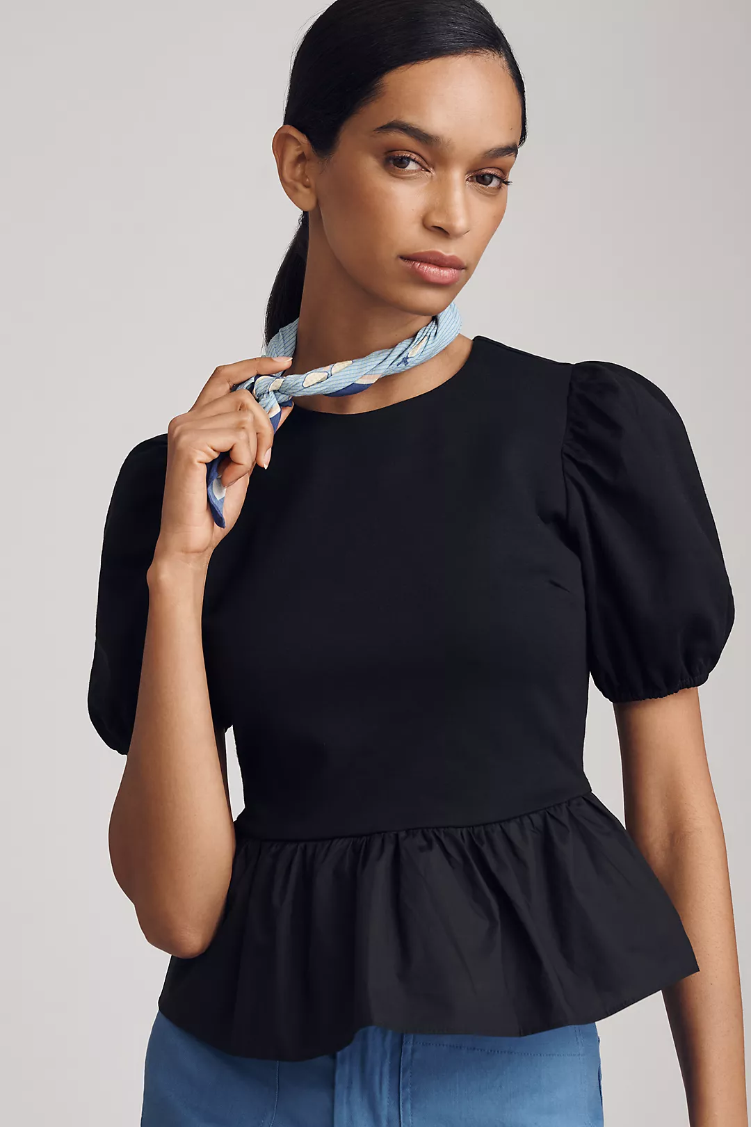 English Factory Bubble-Sleeve Blouse