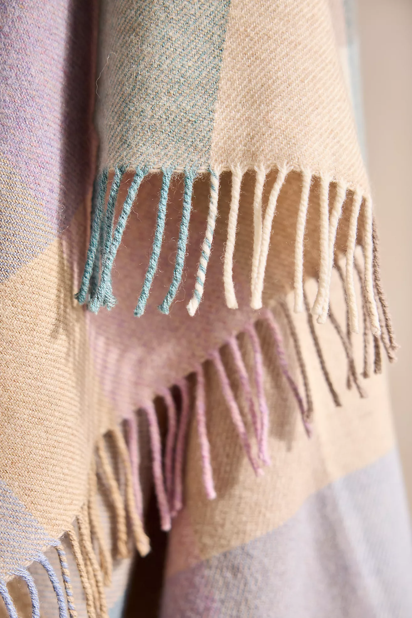 Coastal Check Merino Wool Throw