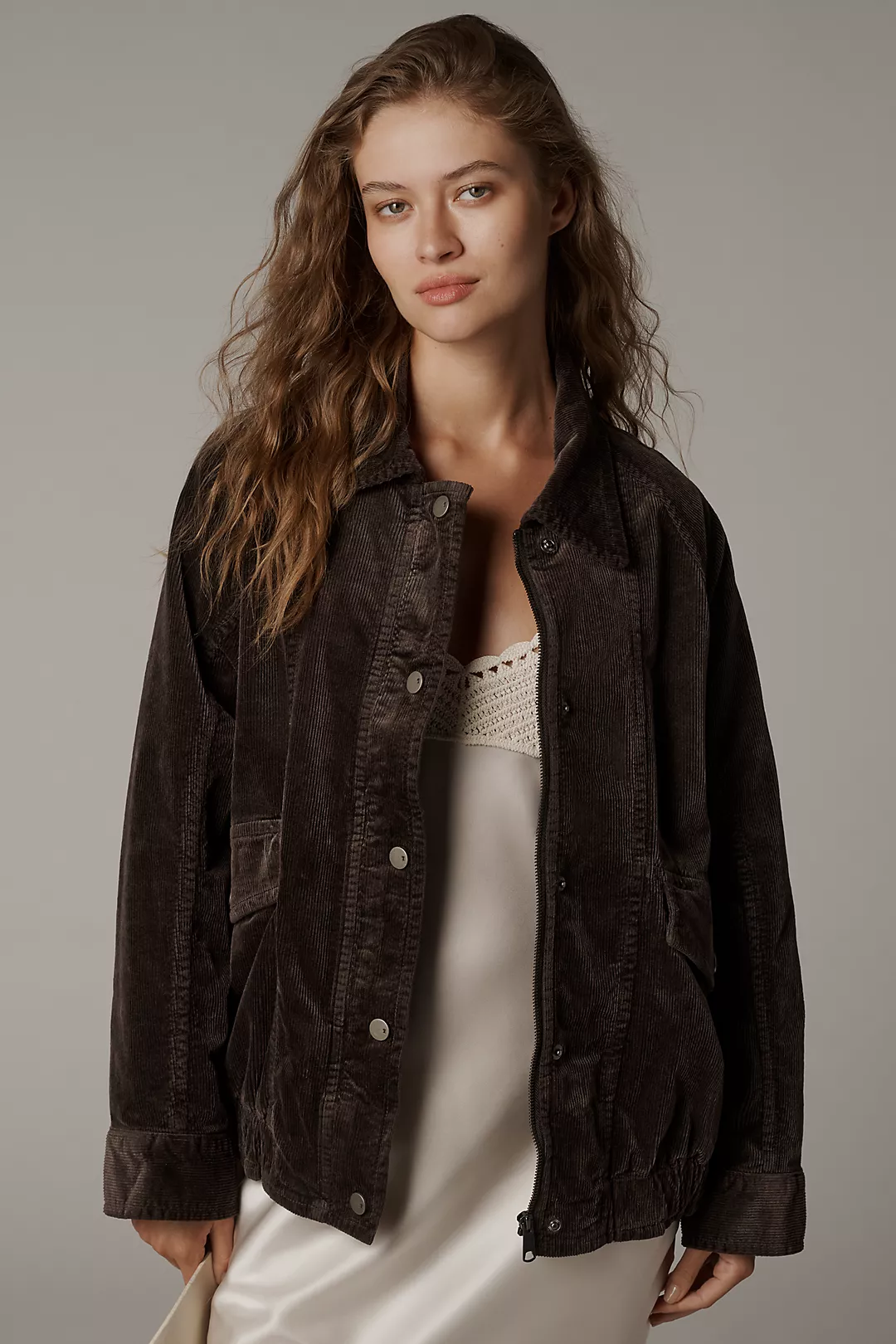 Pilcro Corduroy Bomber Jacket