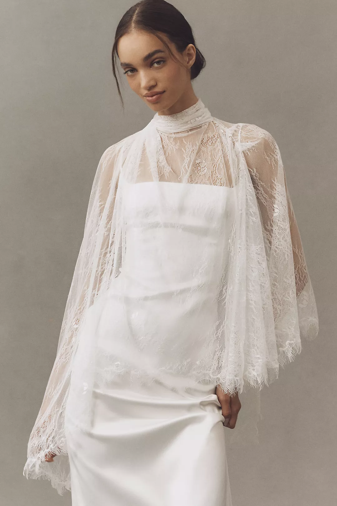 BHLDN Lace Drape Cape