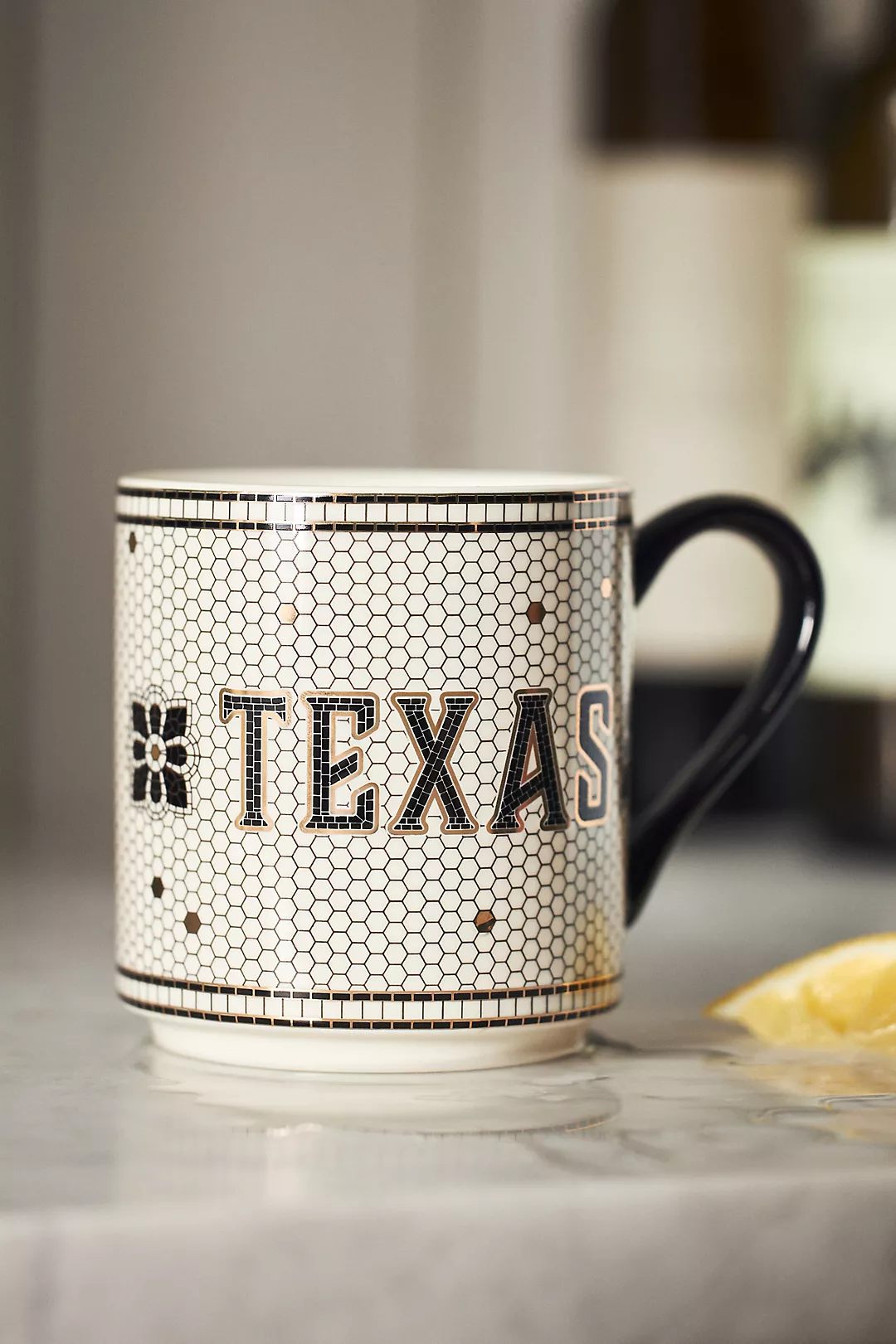 The Bistro Tile Stoneware Mug: Jetsetter Edition