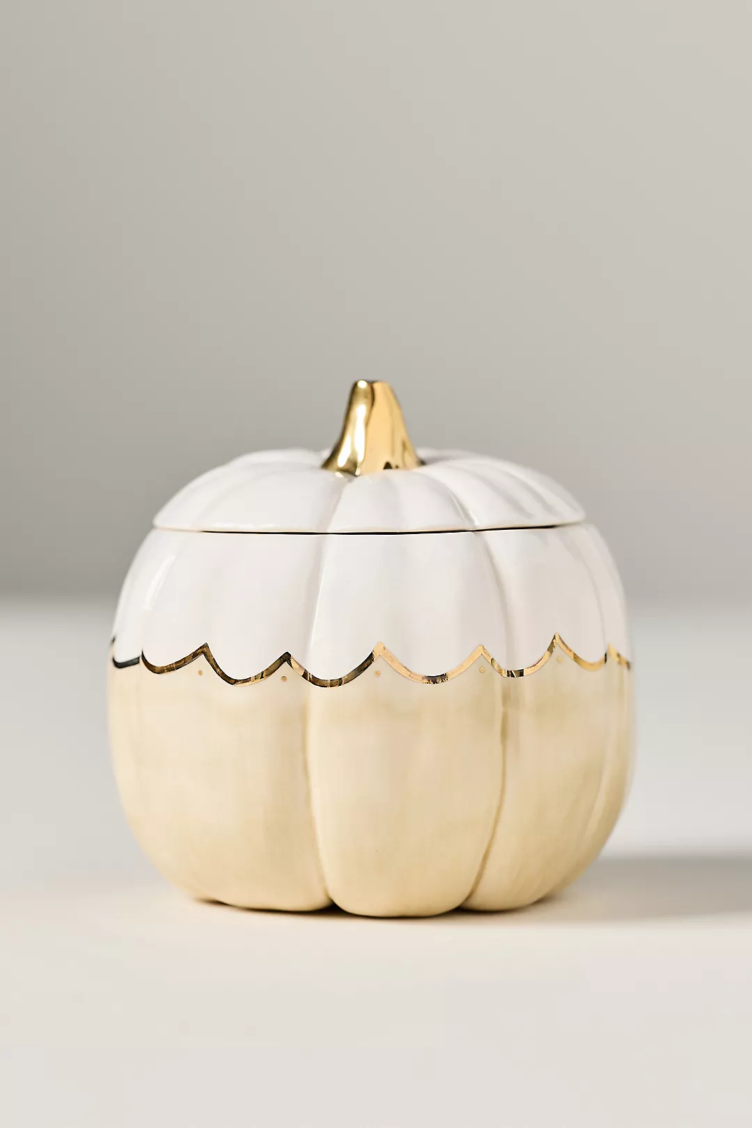 Scallop Ceramic Pumpkin Vessel
