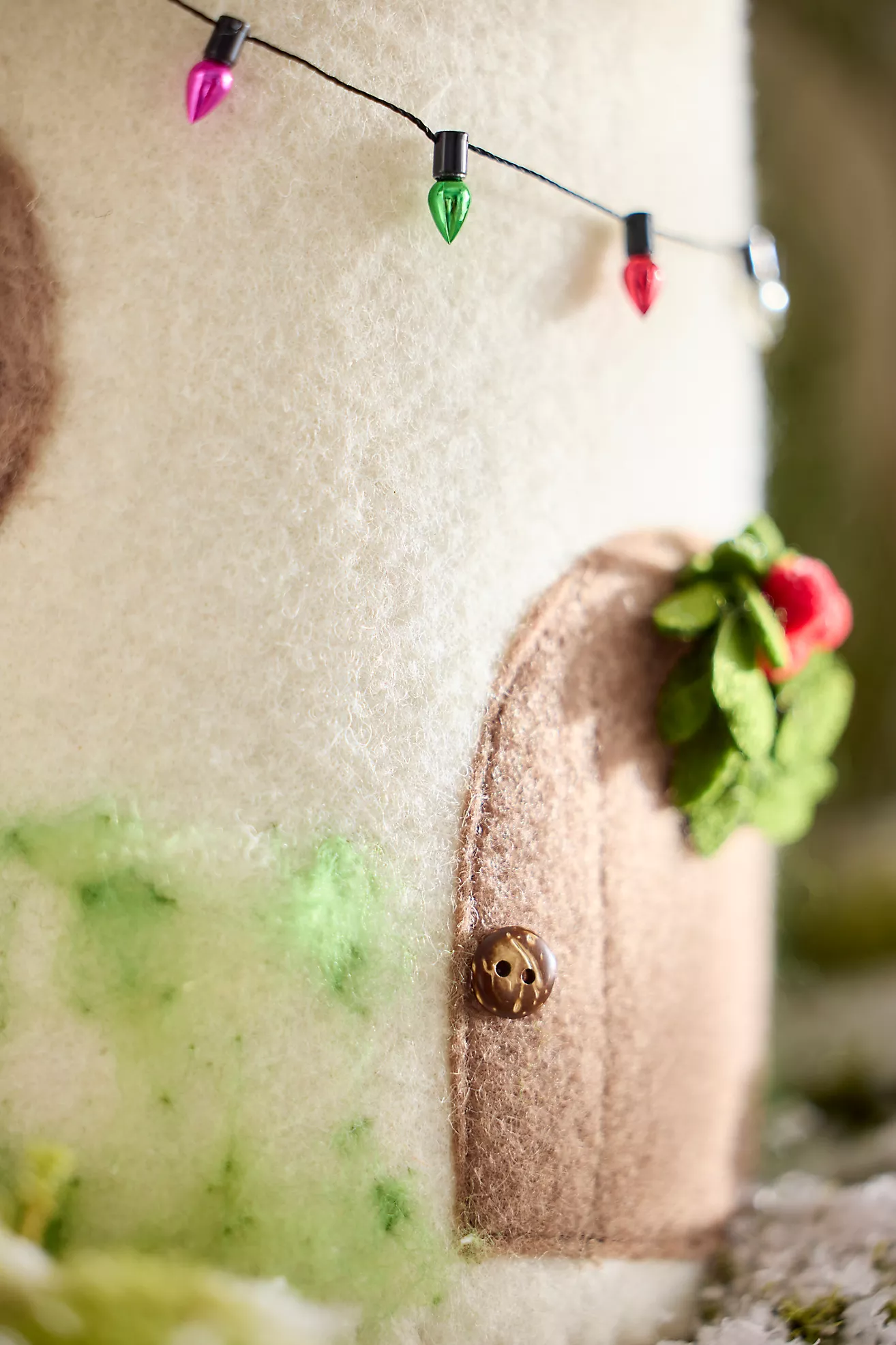 Mushroom House Felt Scene