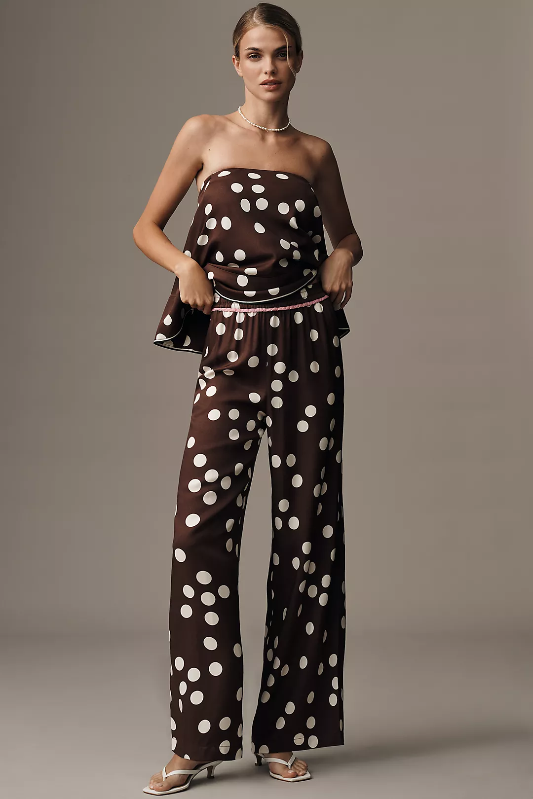 The Brooklin Printed Wide-Leg Pull-On Pants