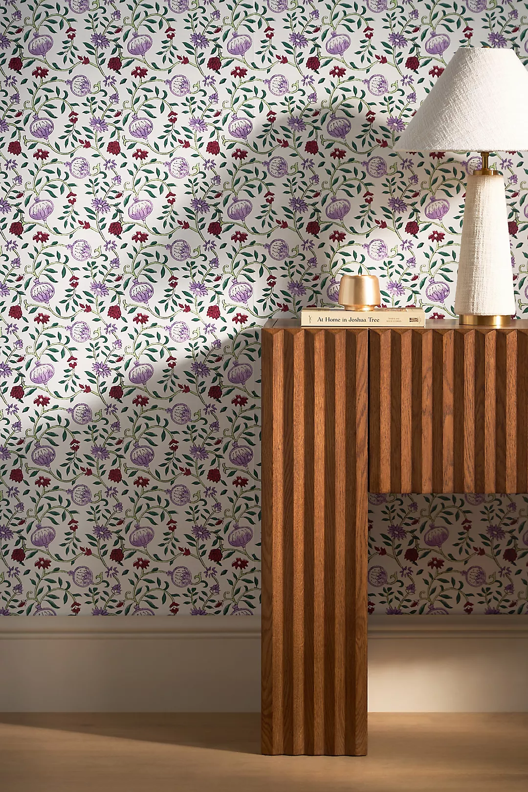 Furbish x Mitchell Black Loews Purple Floral Wallpaper