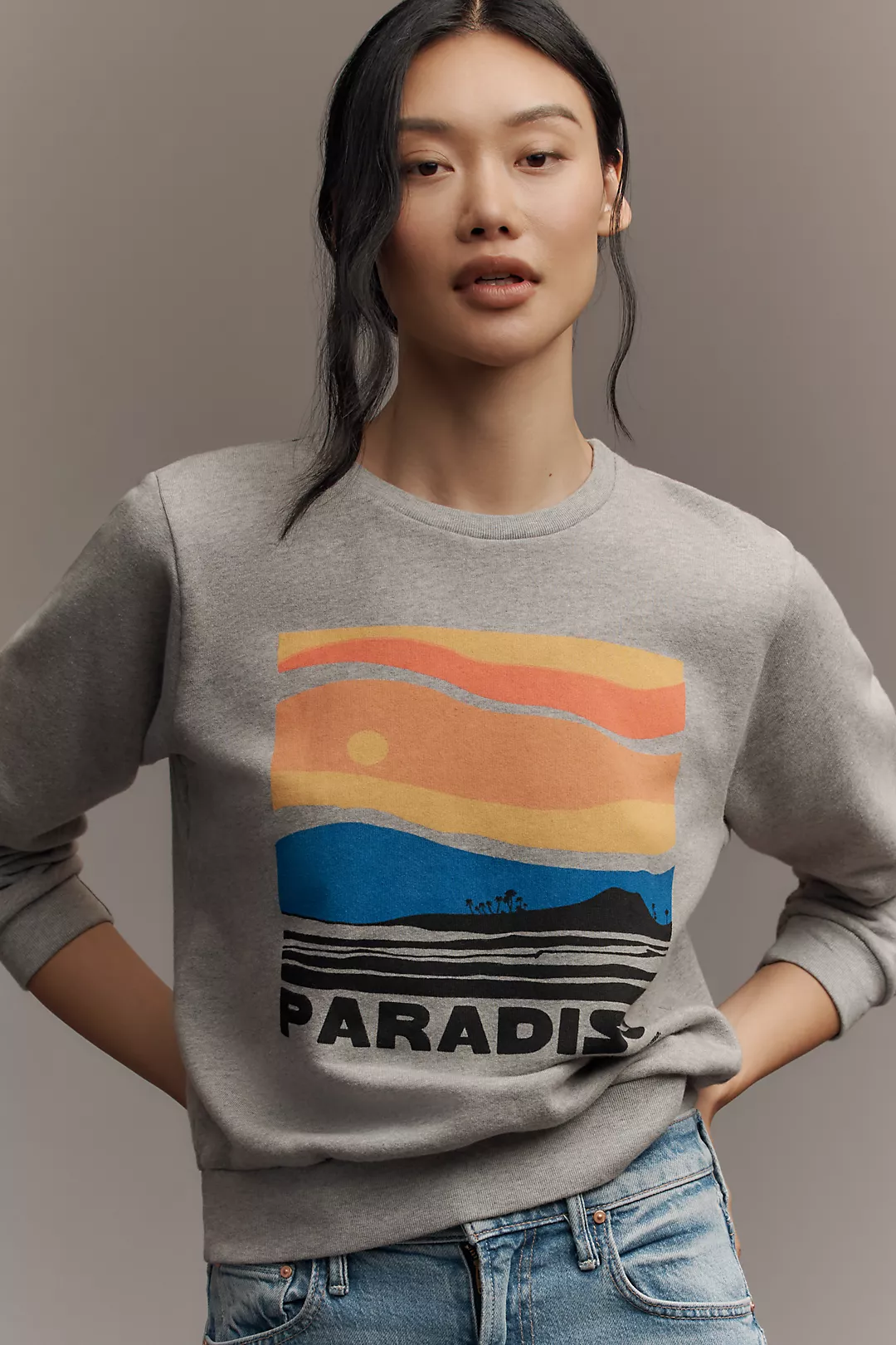 MOTHER The Camper Crew-Neck Graphic Sweatshirt