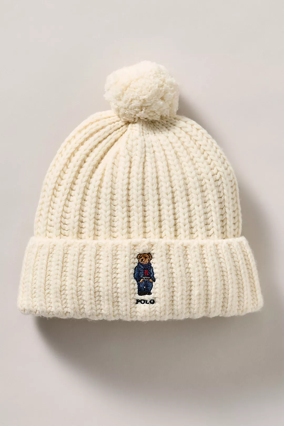 Polo Ralph Lauren Bear Icon Pom Pom Beanie
