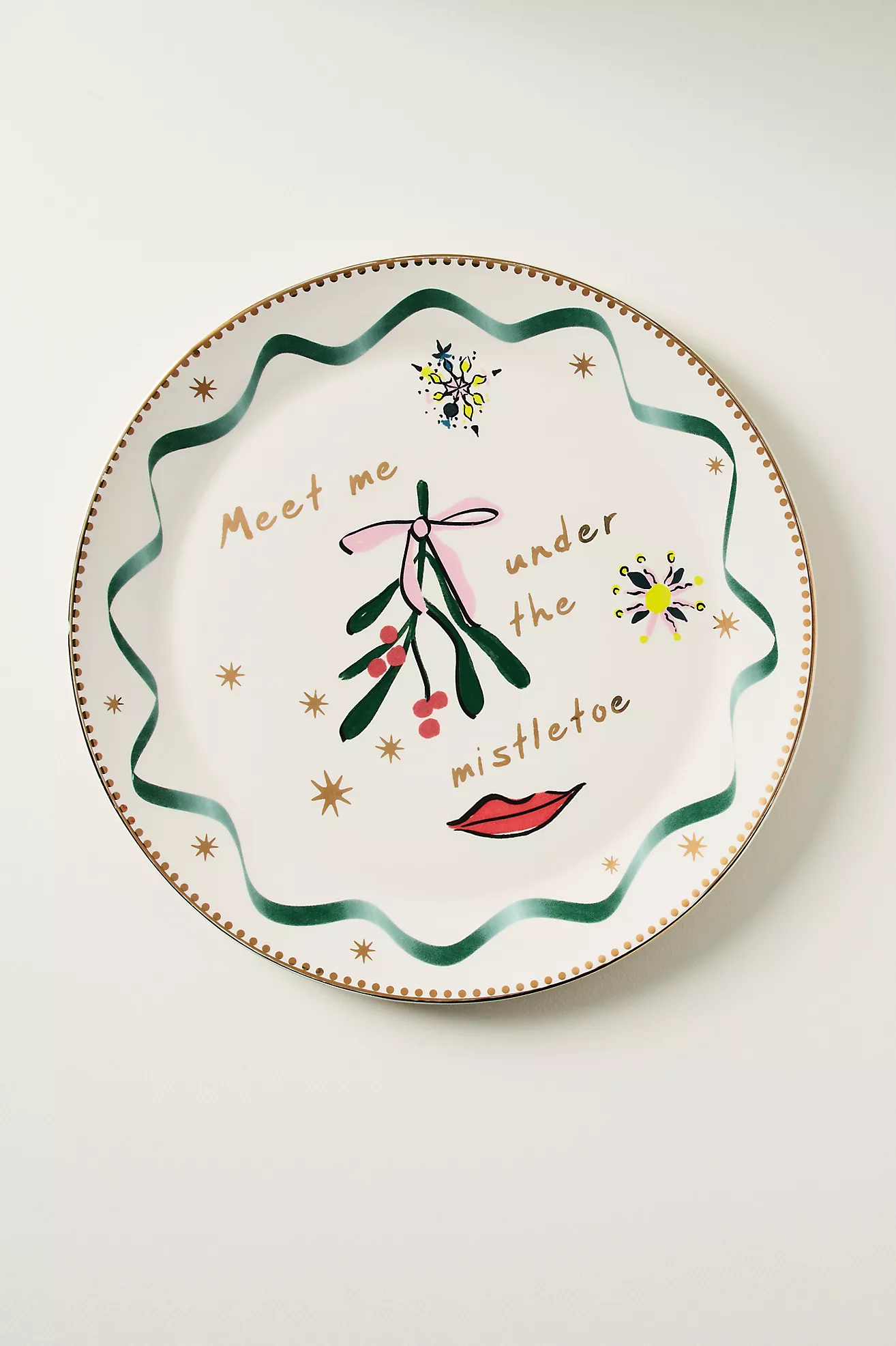 Caroline Mistletoe Stoneware Platter