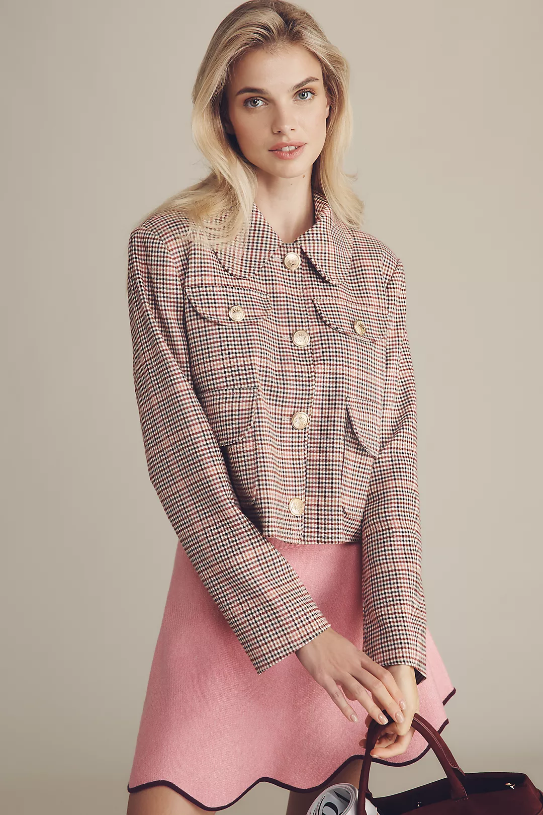 Avec Les Filles Plaid Lady Jacket