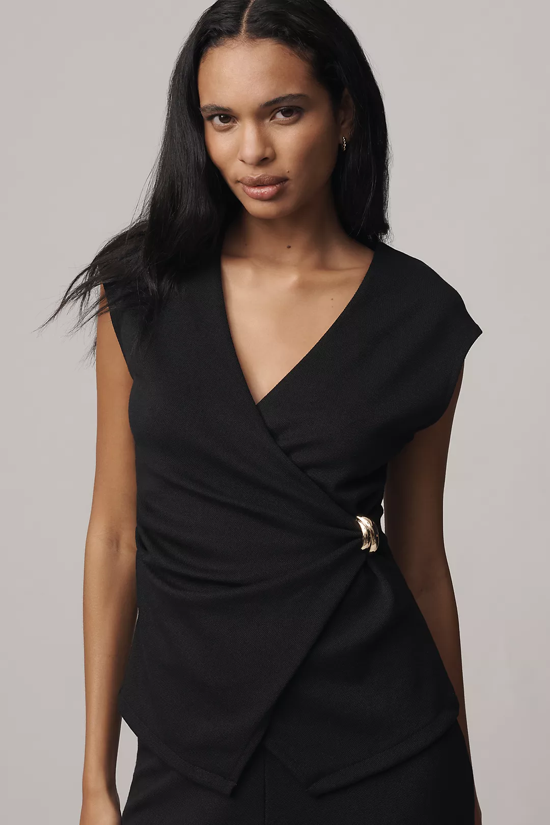 Maeve Hardware Wrap Top