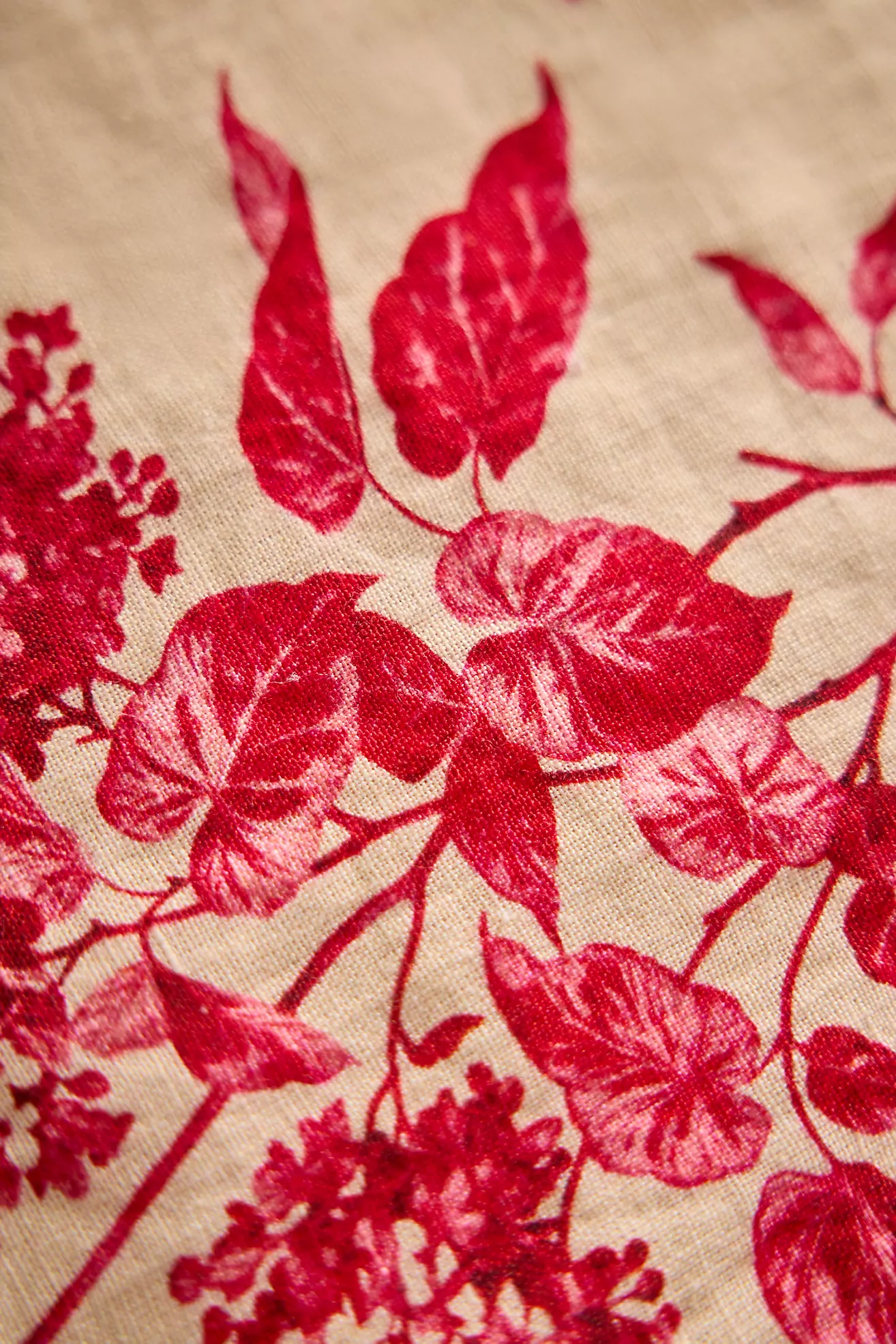Cherry Floral Linen Placemat