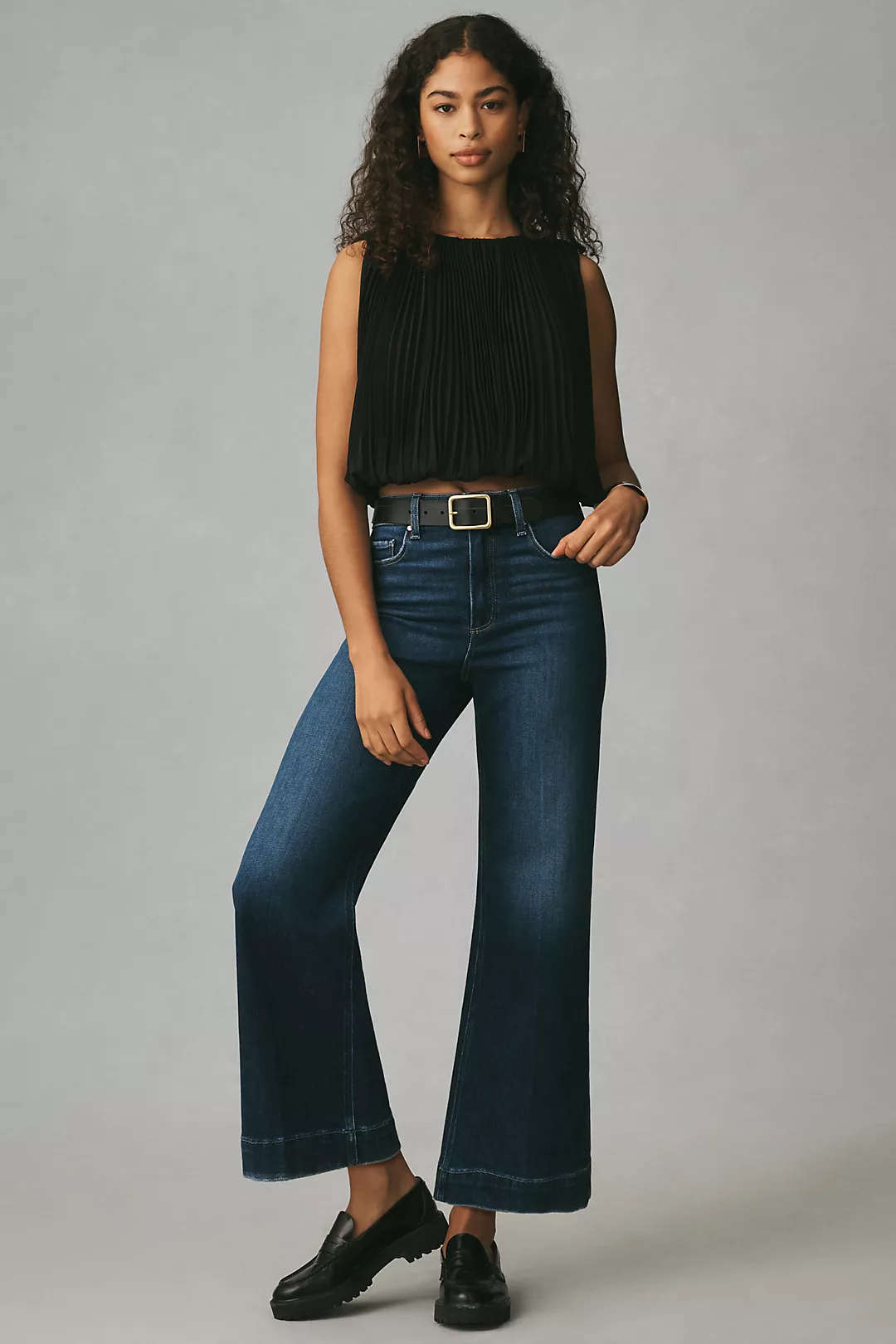 PAIGE The Anessa High-Rise Crop Wide-Leg Jeans