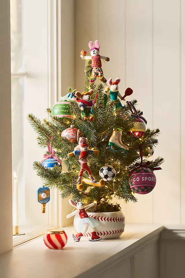 Ice Skate Glass Ornament