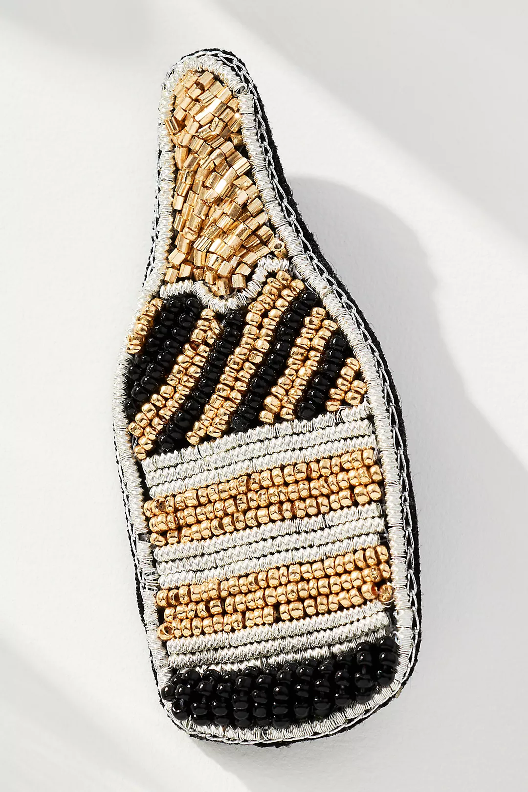 Beaded Champagne Brooch
