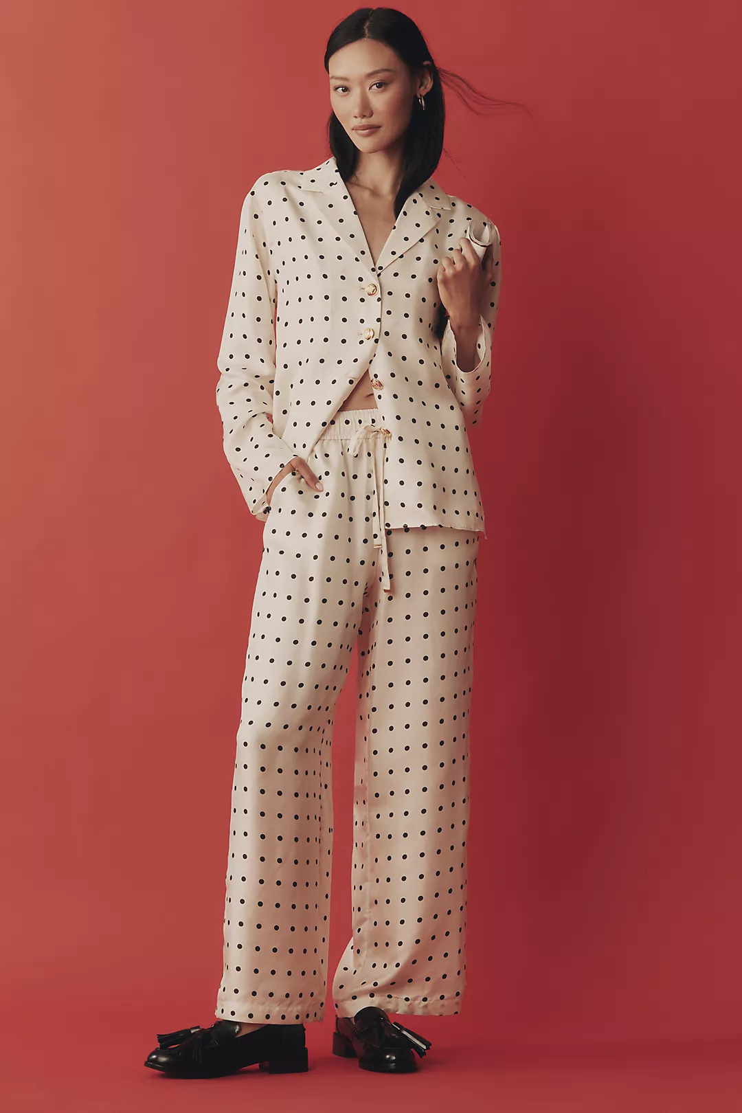 Maude Club Ziggy Dot Silk Pants