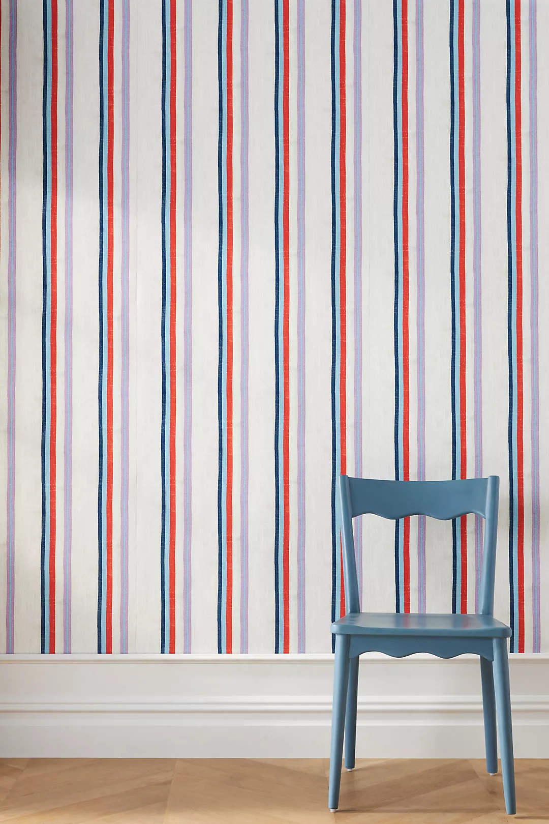 Life is a Banquet Striped Wallpaper