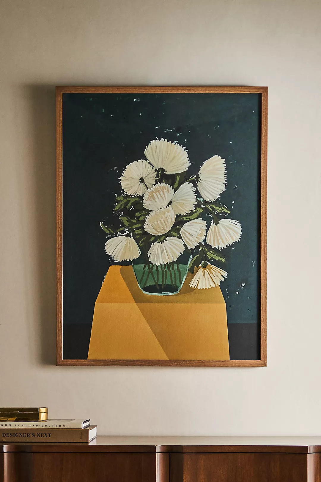 Viridian Vase Floral Wall Art