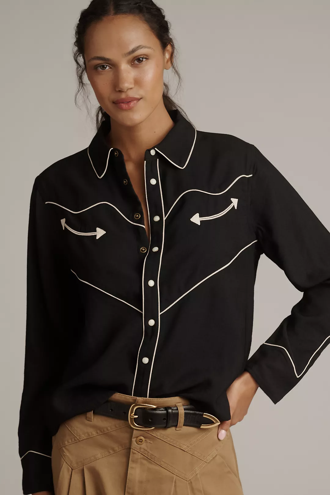 THE GREAT. Western Buttondown Shirt