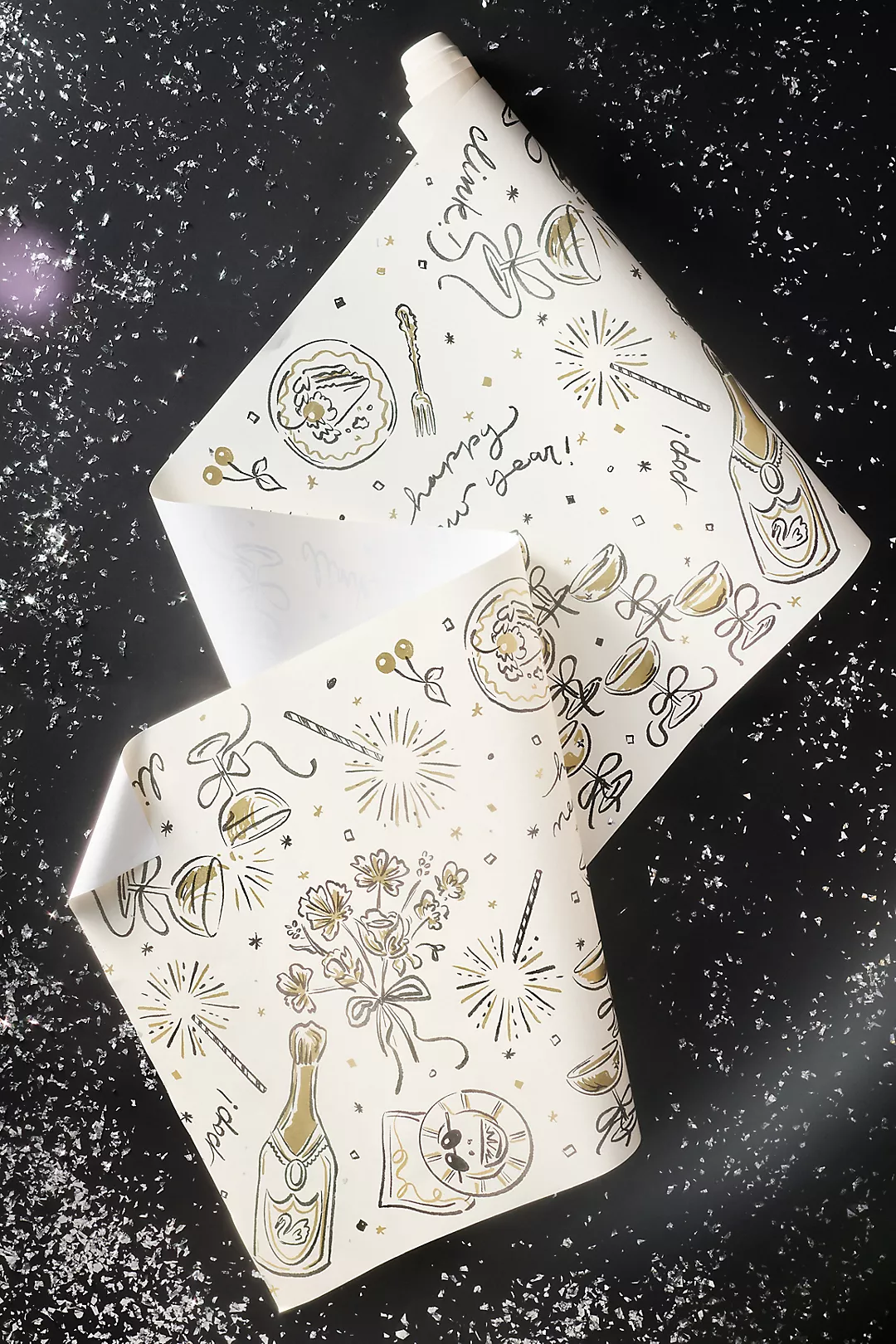 New Year's Eve Metallic Paper Table Runner