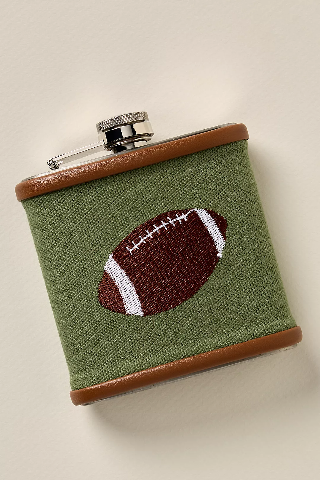 Embroidered Football Flask