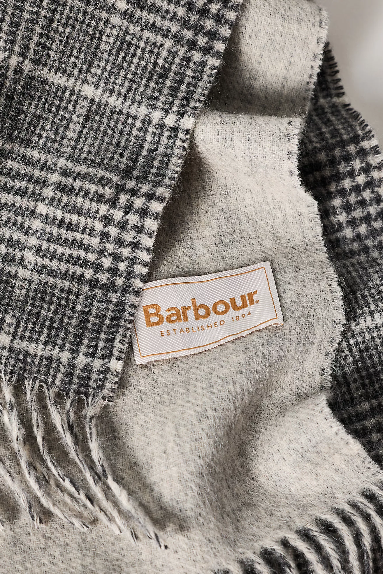 Barbour Wool Fringe Scarf