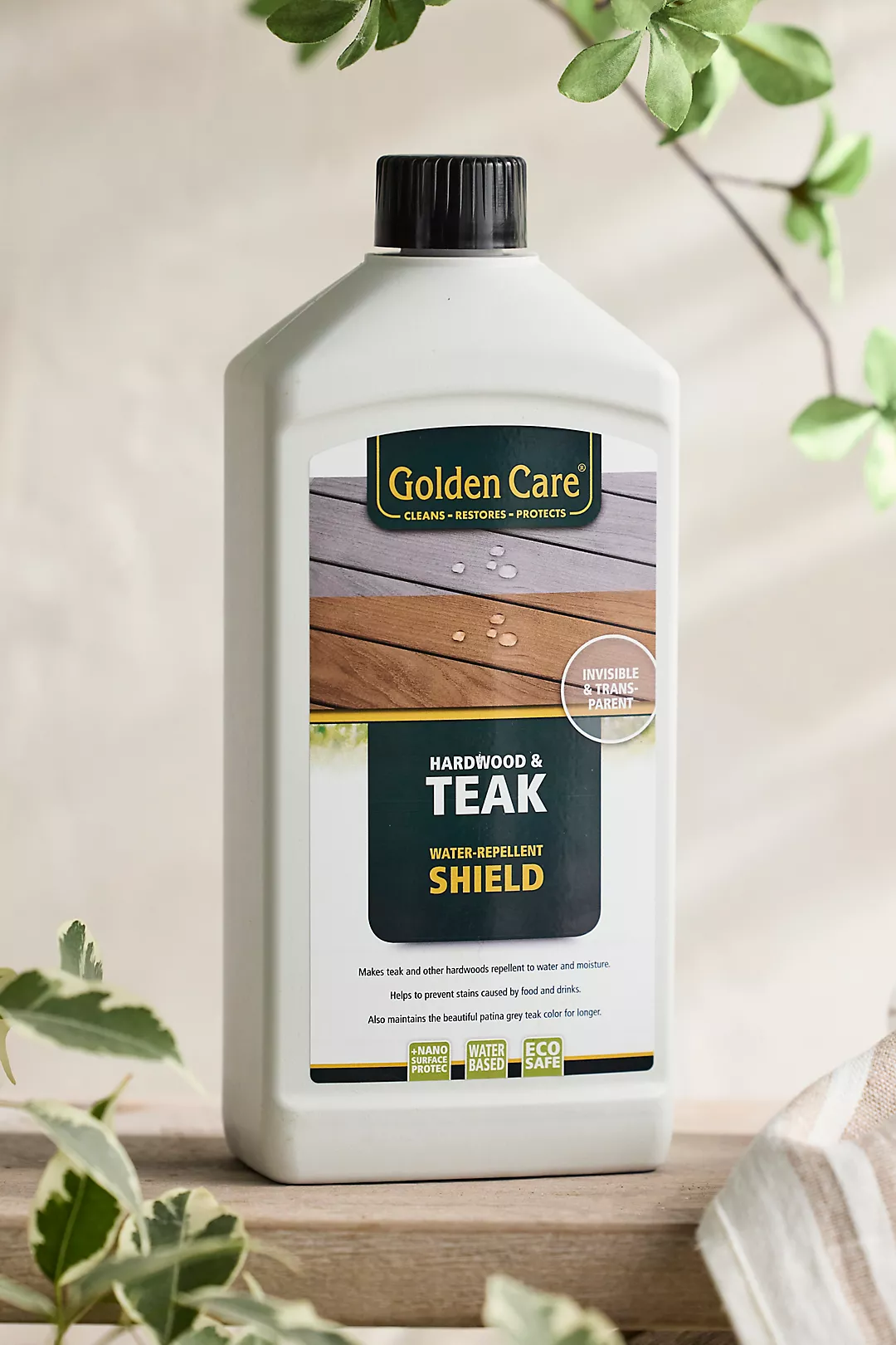 Golden Care Hardwood + Teak Water-Repellent Shield