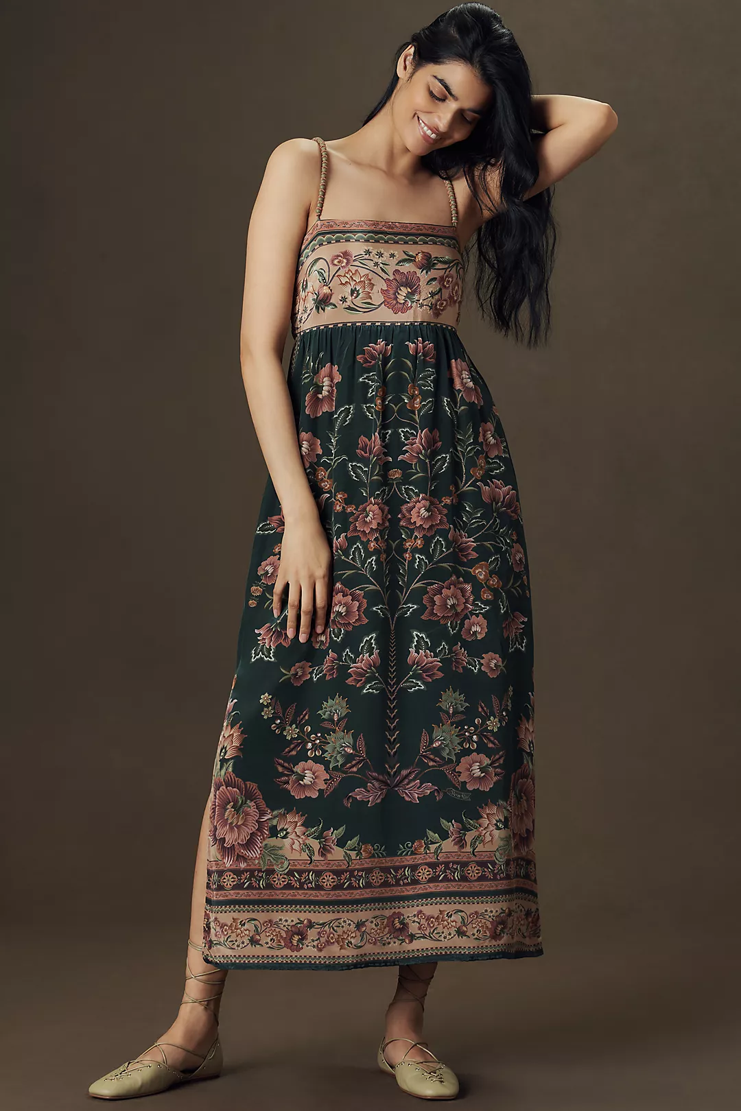 Farm Rio Flowering Garden Midi Dress