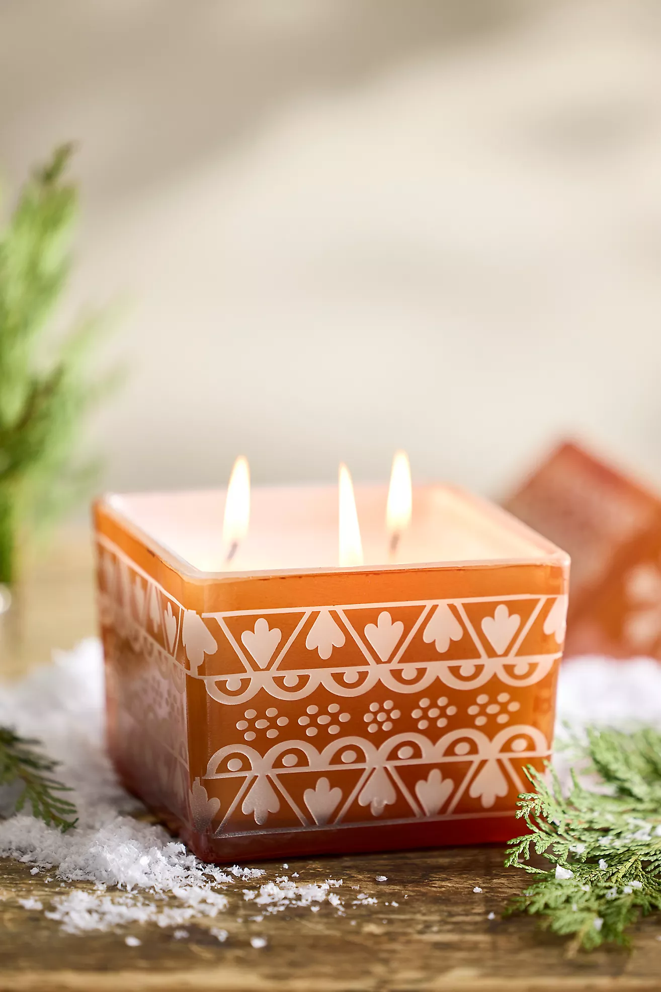 Gingerbread House Glass Candle, Creamy Santal