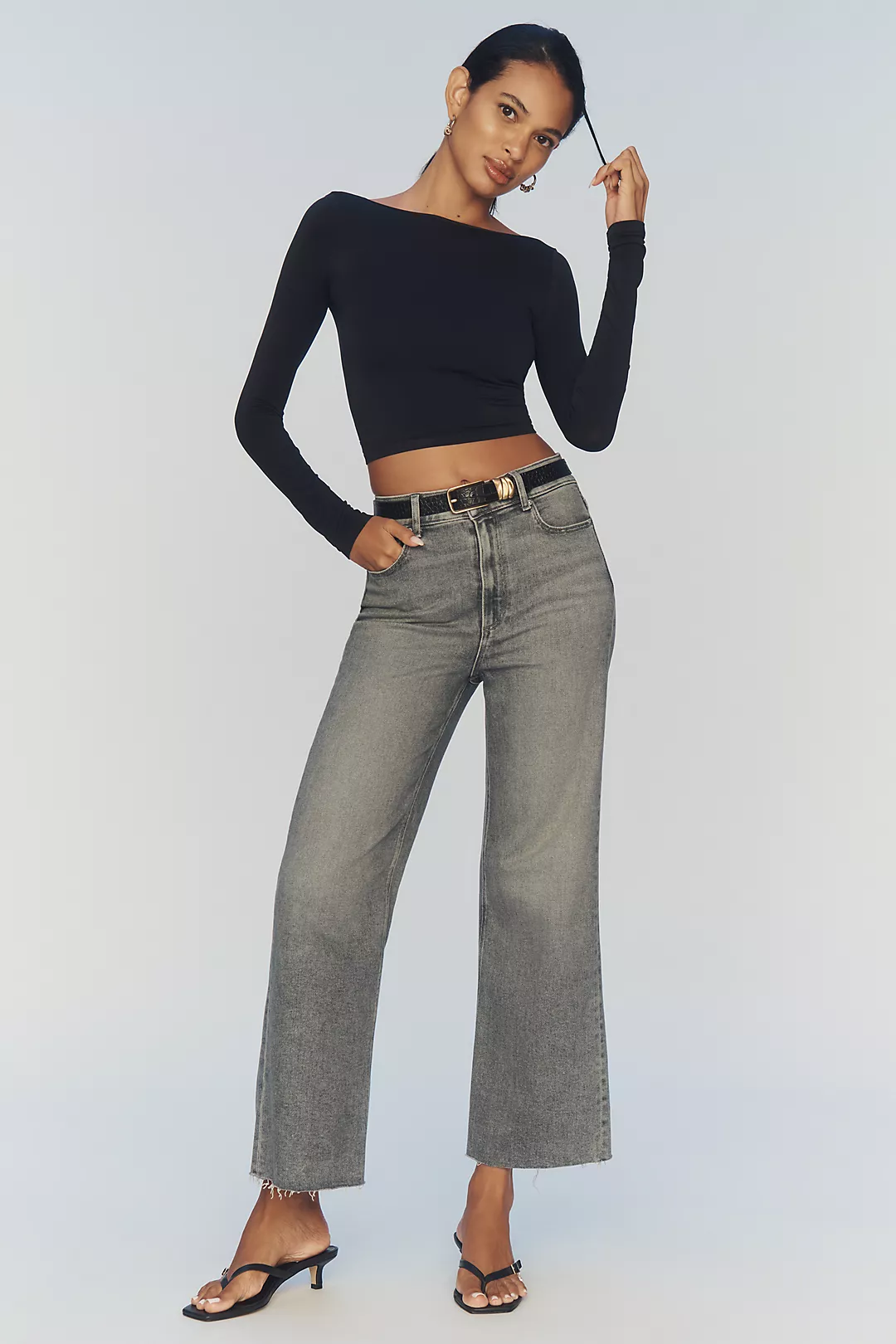 PAIGE The Anessa High-Rise Crop Wide-Leg Jeans