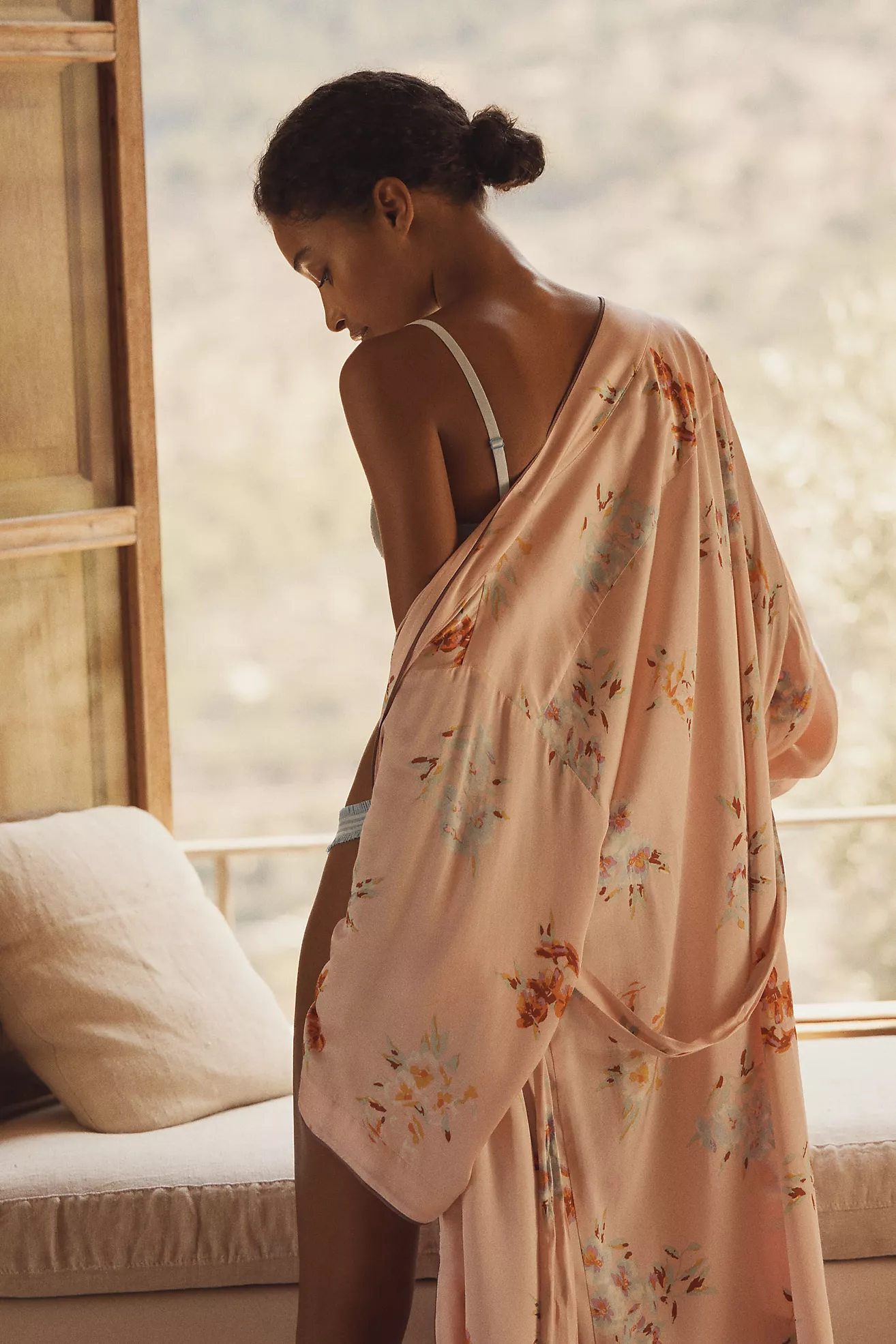 LyreBird Silky Printed Robe