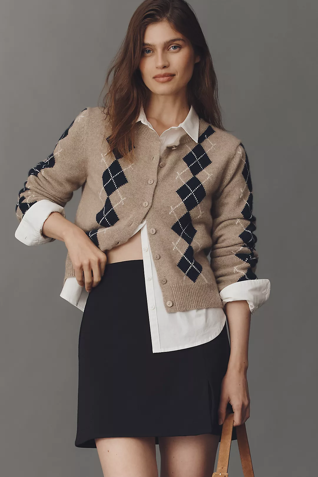 Maeve Split-Hem Mini Skirt