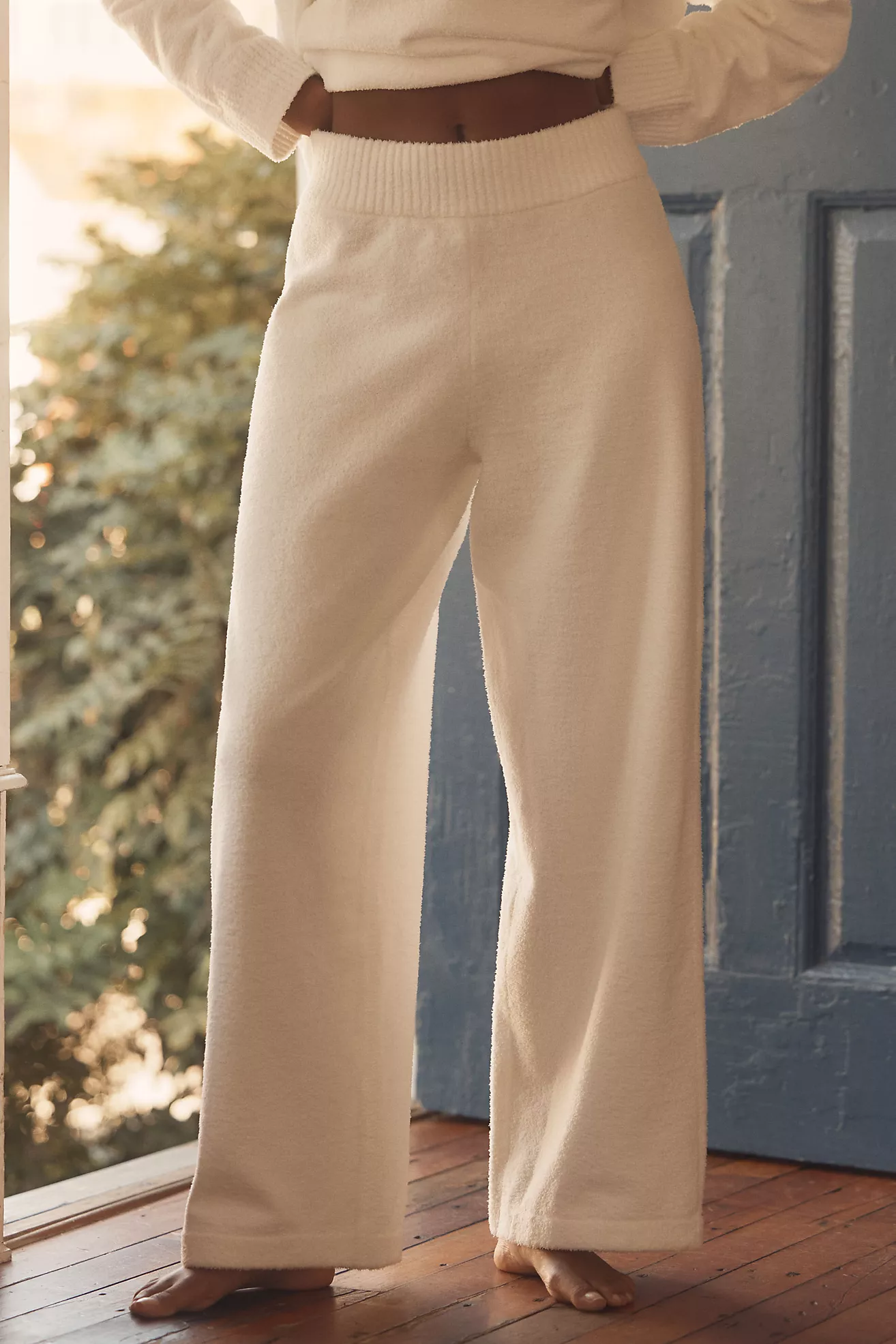 Eberjey Bouclé Straight-Leg Sweatpants