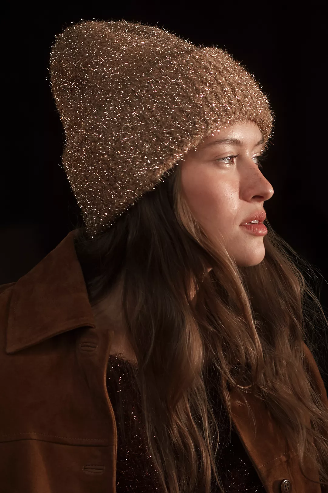 Metallic Tinsel Beanie
