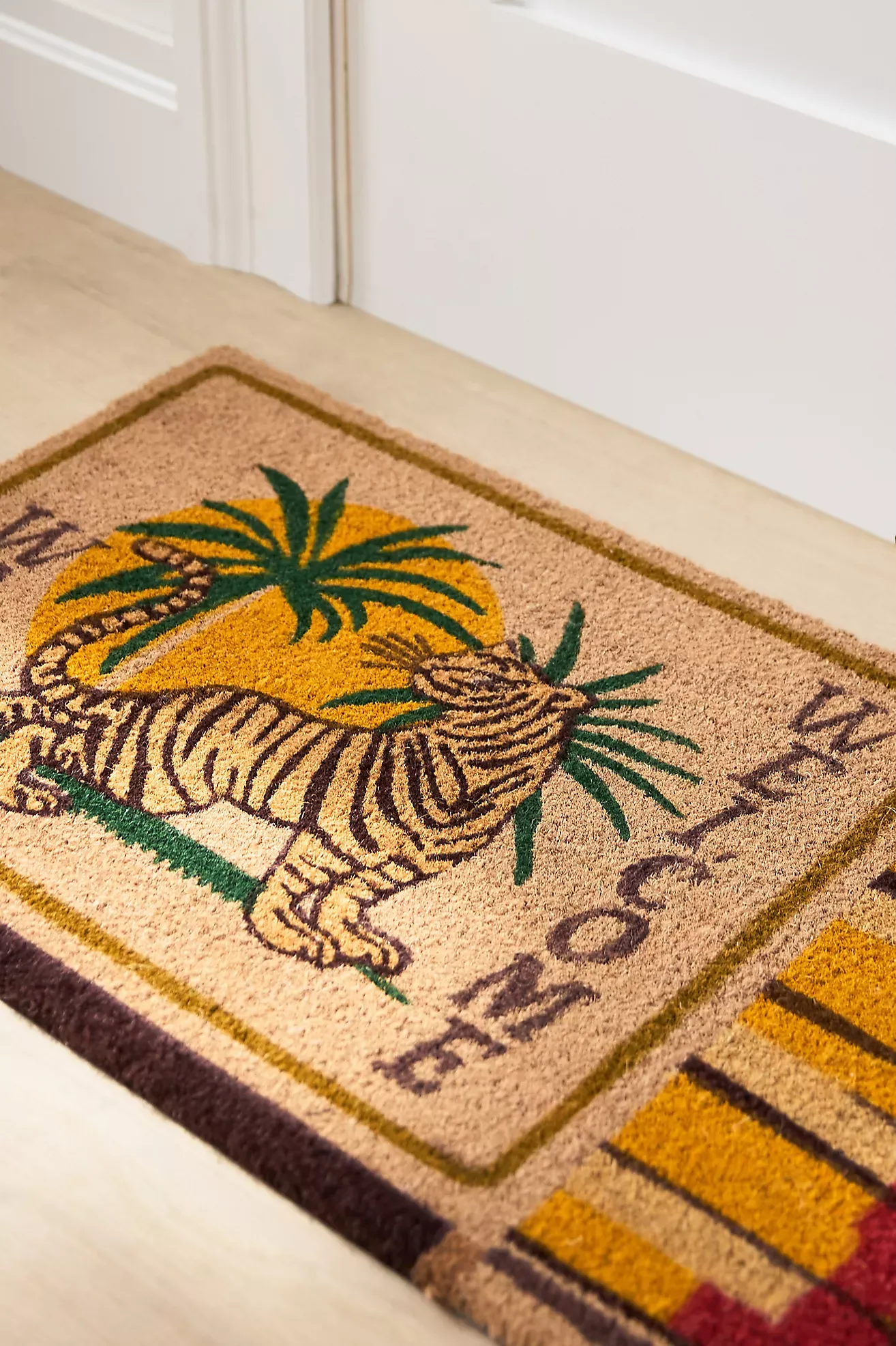 Matchbook Tiger Coir Printed Doormat