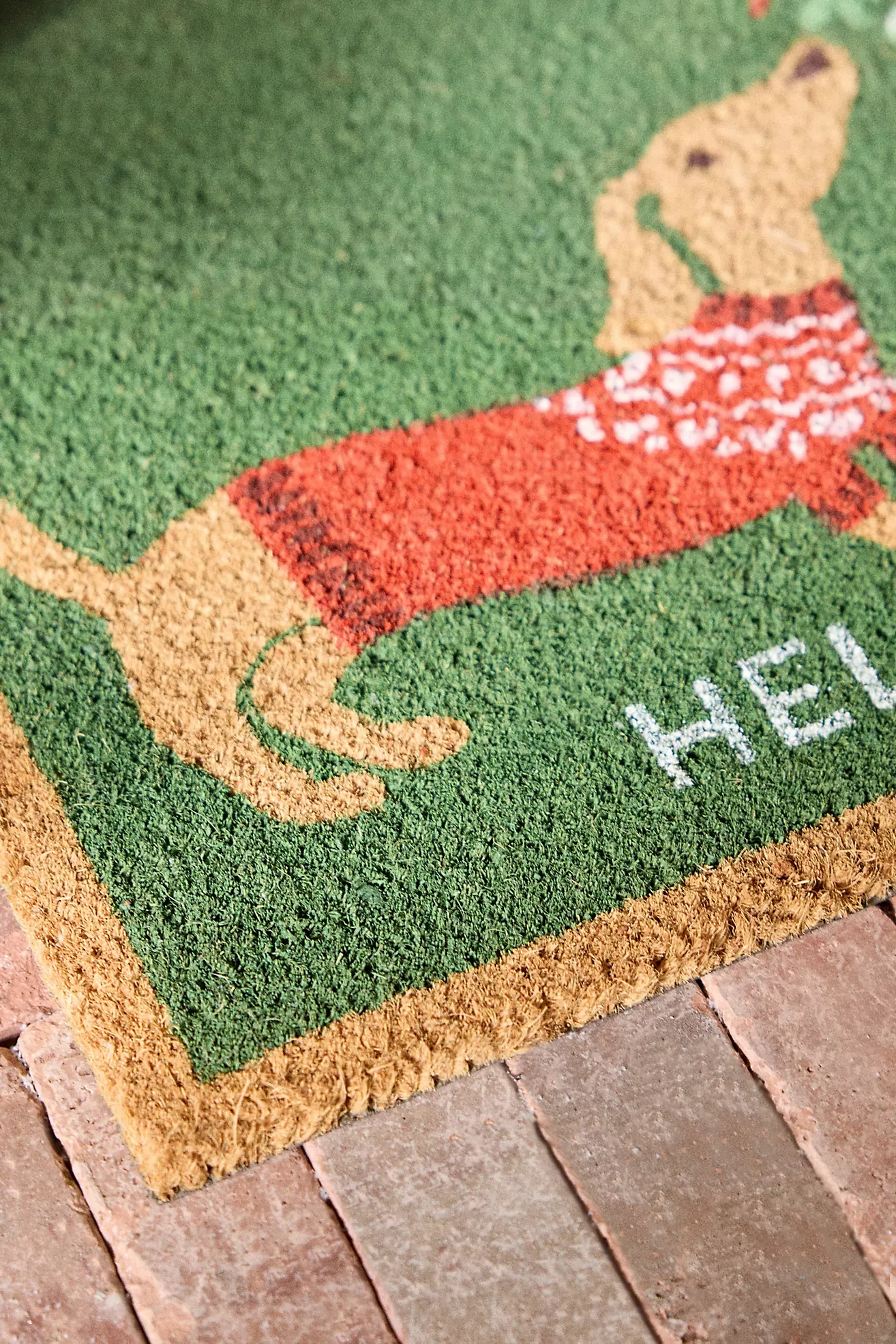 Mistletoe Dachshund Coir Printed Doormat