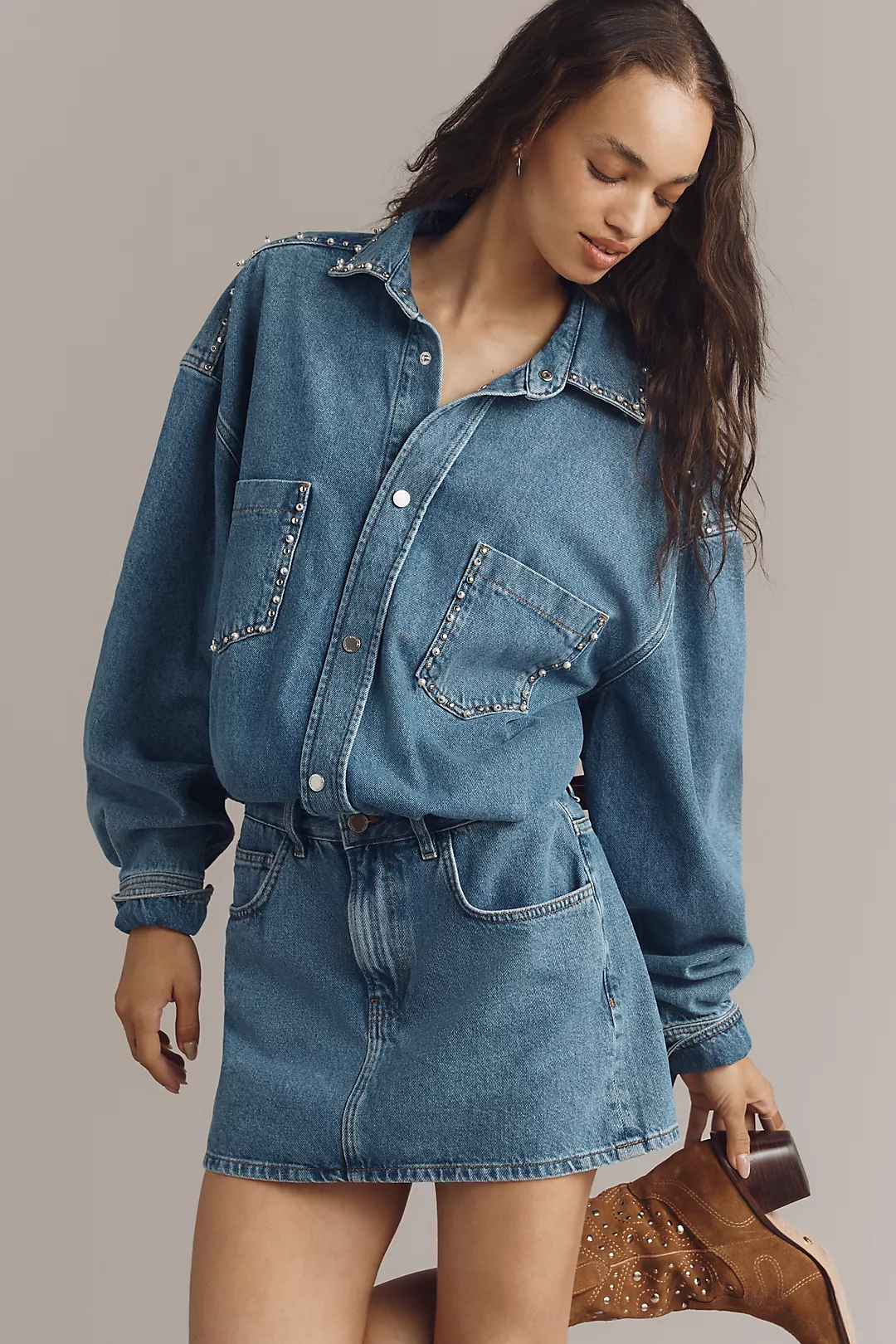 Essentiel Antwerp Ilene Denim Mini Dress